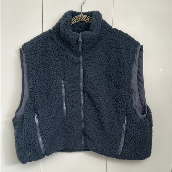 Cozy Blue Sherpa Vest fp free people movement - Picture 1 of 5